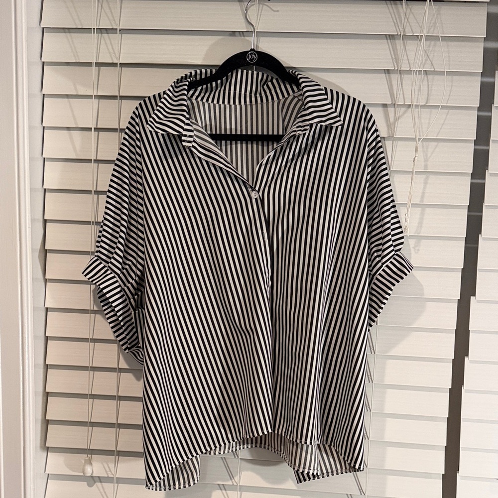 Black and White Striped Shirt